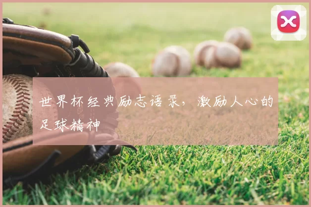 世界杯经典励志语录，激励人心的足球精神